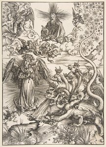 The Apocalyptic Woman, fra Apocalypse-serien, 1511. av Albrecht Dürer