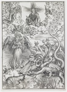 The Apocalyptic Woman, fra serien "The Apocalypse" av Albrecht Dürer