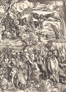 Den babylonske horen, sannsynligvis ca. 14961498. av Albrecht Dürer