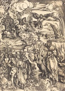 Den babylonske horen, sannsynligvis ca. 14961498. av Albrecht Dürer