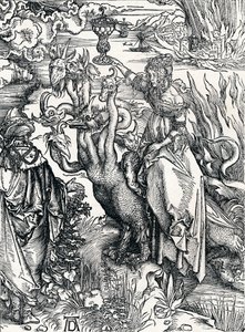 Den babylonske horen, 1498, 1906 av Albrecht Dürer