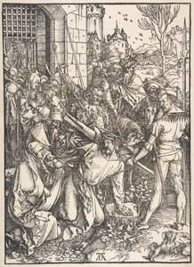 The Bearing of the Cross, fra The Large Passion.n.d. av Albrecht Dürer