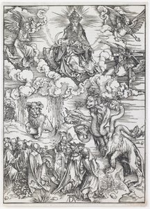 The Beast with Two Horns Like a Lamb, fra serien «The Apocalypse» av Albrecht Dürer