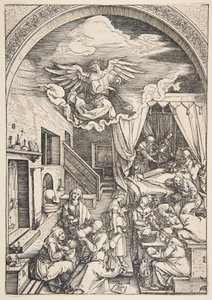 The Birth of the Virgin, fra The Life of the Virgin, ca. 1503. av Albrecht Dürer