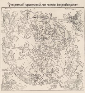 Det himmelske kartet - den nordlige halvkule, 1515., 1515. av Albrecht Dürer