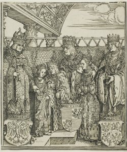 Kongressen og dobbeltforlovelsen i Wien, fra Triumfbuen til Maximilian I av Albrecht Dürer