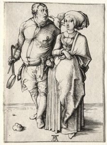 Kokken og hans kone, sannsynligvis 1497. av Albrecht Dürer