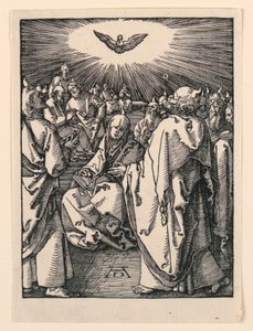 Den hellige ånds nedstigning (Pinsen), fra The Little Passion-serien av Albrecht Dürer