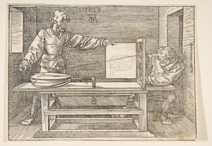 Tegneren av Lute.n.d. av Albrecht Dürer