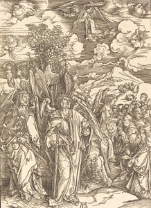 De fire englene som holder vindene, 1498. av Albrecht Dürer