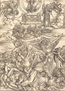 The Four Avenging Angels, sannsynligvis ca. 14961498. av Albrecht Dürer
