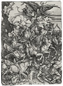 The Four Horsemen of the Apocalypse, ca 1498 av Albrecht Dürer