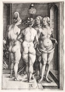 De fire heksene fire nakne kvinner, 1497. av Albrecht Dürer