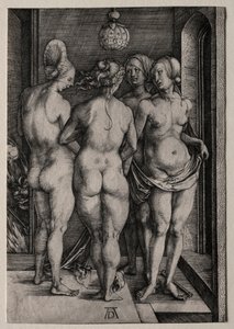 De fire heksene fire nakne kvinner, 1497. av Albrecht Dürer