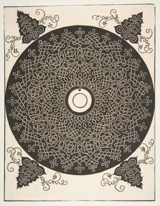 Den fjerde knuten. Interlaced Roundel med en rund medaljong i midten, 1521 før. av Albrecht Dürer