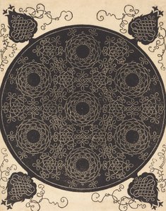 Den fjerde knuten som kombinerer syv sirkulære grupper av knuter med svarte sentre, sannsynligvis 15061507. av Albrecht Dürer