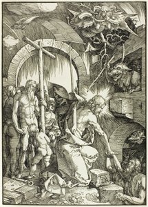 The Harrowing of Hell - Christ in Limbo, plate ni fra The Large Passion av Albrecht Dürer