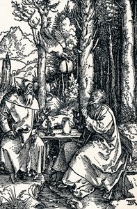 Eremittene St Anthony og St Paul, 1504 1906 av Albrecht Dürer