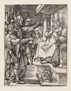 Ypperstepresten river klærne sine av Albrecht Dürer