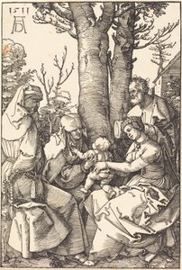 Den hellige familie med Joakim og Anna under et tre av Albrecht Dürer