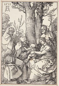 Den hellige familie med Joachim og St. Anne av Albrecht Dürer