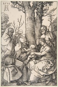 Den hellige familie med den hellige Joachim og den hellige Anne, 1511. av Albrecht Dürer
