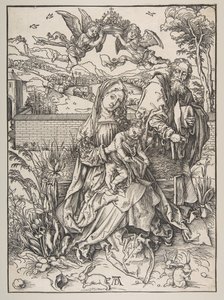Den hellige familie med tre harer, ca. 1497-98. av Albrecht Dürer