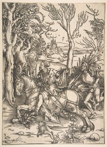 Ridderen og våpenmannen.n.d. av Albrecht Dürer