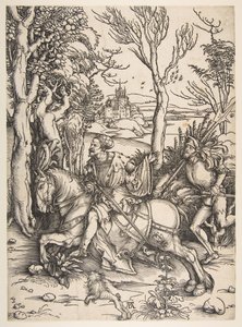 Ridderen og våpenmannen.n.d. av Albrecht Dürer