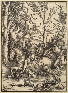 Ridderen til hest og landsknekten av Albrecht Dürer