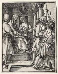 Den lille lidelseshistorien: Pilatus vasker hendene av Albrecht Dürer