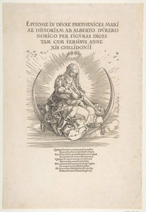The Madonna on the Crescent, Frontispice til The Life of the Virgin, ca. 1511. av Albrecht Dürer