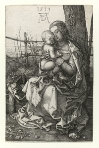 Madonnaen som sitter nær treet, 1513 av Albrecht Dürer
