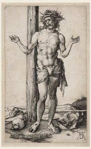 The Man of Sorrows (med hendene hevet) av Albrecht Dürer