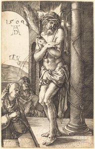 Sorgens mann som står ved søylen av Albrecht Dürer