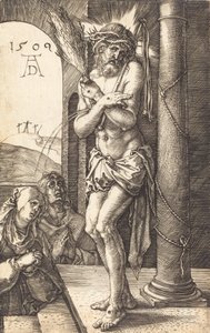 The Man of Sorrows Standing by the Column, 1509. av Albrecht Dürer