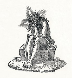 Sorgens mann. Tittelside til Small Passion., c1511, 1906 av Albrecht Dürer