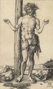 Sorgens mann med utstrakte armer, ca. 1500. av Albrecht Dürer