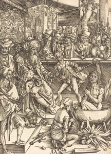 The Martyrdom of Saint John, sannsynligvis ca. 14961498. av Albrecht Dürer