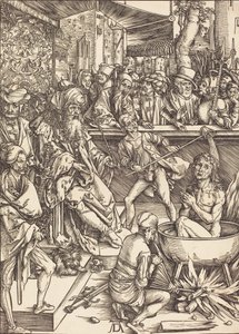 The Martyrdom of Saint John, sannsynligvis ca. 14961498. av Albrecht Dürer