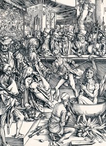 The Martyrdom of St John, 1498 1906 av Albrecht Dürer