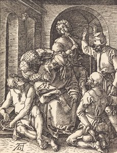 The mocking of Christ, sannsynligvis ca. 15091510. av Albrecht Dürer