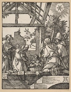 Fødselen, fra The Little Passion.n.d. av Albrecht Dürer