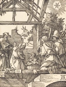 Fødselen, sannsynligvis ca. 15091510. av Albrecht Dürer