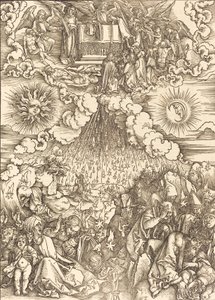 Åpningen av det femte og sjette segl, 1498. av Albrecht Dürer