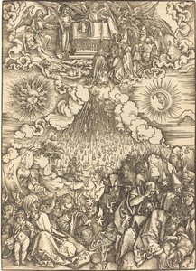 Åpningen av det femte og sjette seglet av Albrecht Dürer