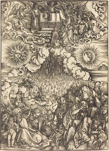 Åpningen av det femte og sjette seglet av Albrecht Dürer