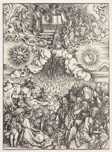 Åpningen av det femte og sjette seglet av Albrecht Dürer
