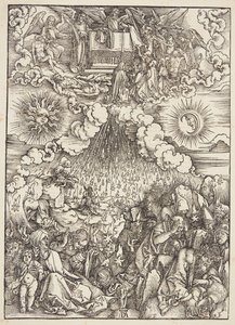 Åpningen av det femte og sjette seglet av Albrecht Dürer
