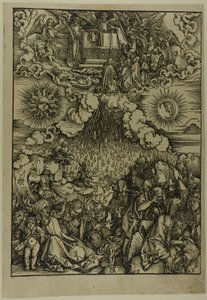 Åpningen av det femte og sjette seglet, fra The Apocalypse av Albrecht Dürer